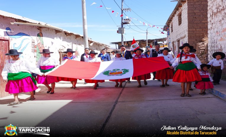 Tarucachi, Tierra Heroica, Conmemoró con Fervor Patrio el 204° Aniversario de la Independencia del Perú
